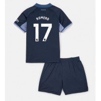 Dres Tottenham Hotspur Cristian Romero #17 Preč pre deti 2023-24 Krátky Rukáv (+ trenírky)